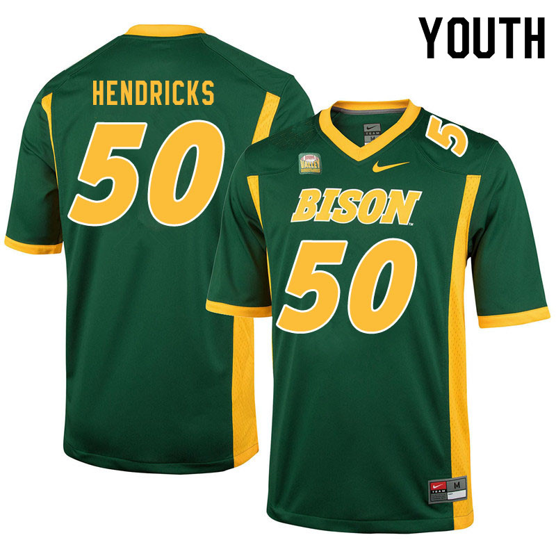 Youth #50 Dylan Hendricks North Dakota State Bison College Football Jerseys Sale-Green - Click Image to Close